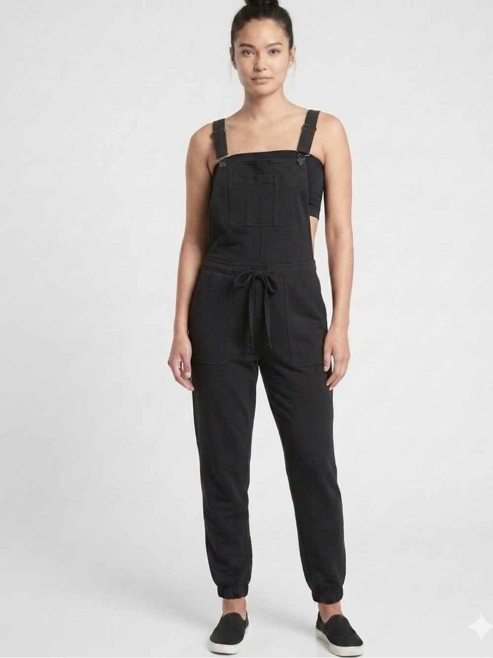 WallFlower Stretch Knit Black Overalls
